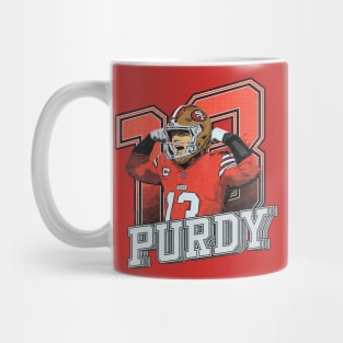 brock purdy comic style Mug